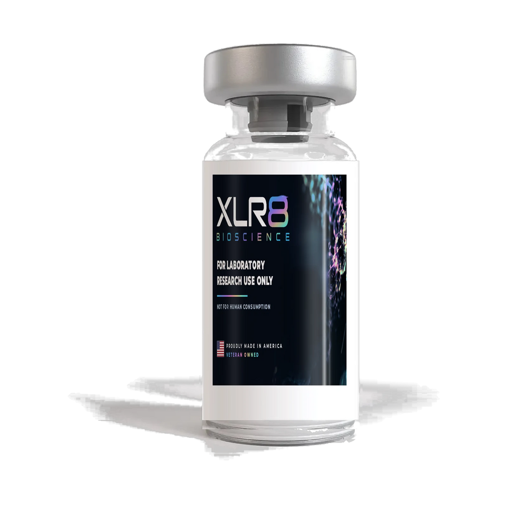 SLU-PP-332 / 5-Amino-1MQ / BPC-157 in an XLR8 BIOSCIENCE labelled glass vial